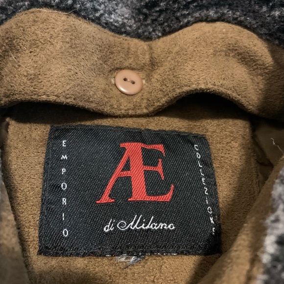 AE Emporio Suede-Feel Jacket - Faux Fur Collar Made in Italy Quilted Lining - L - Picture 7 of 13